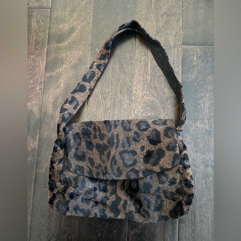 Maxx New York Chocolate Leopard Print Brown Bag